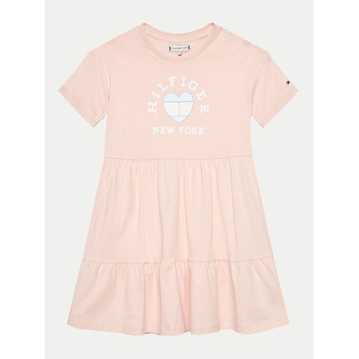 Tommy Hilfiger Sukienka codzienna Heart KG0KG07926 D Różowy Regular Fit ze sklepu MODIVO w kategorii Sukienki dziewczęce - zdjęcie 182715029