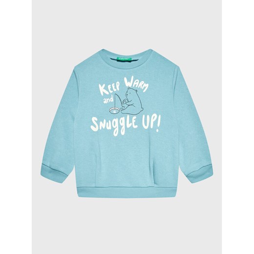 United Colors Of Benetton Bluza 35TMG105Z Niebieski Regular Fit ze sklepu MODIVO w kategorii Bluzy chłopięce - zdjęcie 182715056