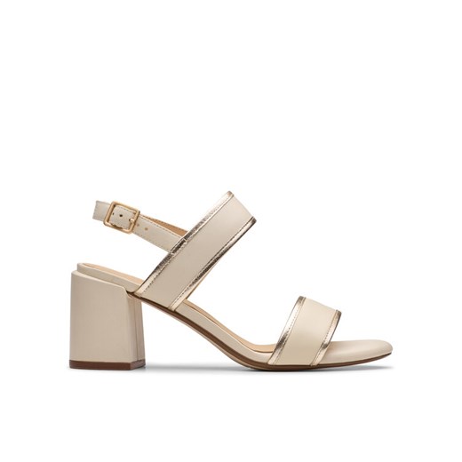 Clarks Sandały Ezoria Sling 26181301 Beżowy ze sklepu MODIVO w kategorii Sandały damskie - zdjęcie 182715087