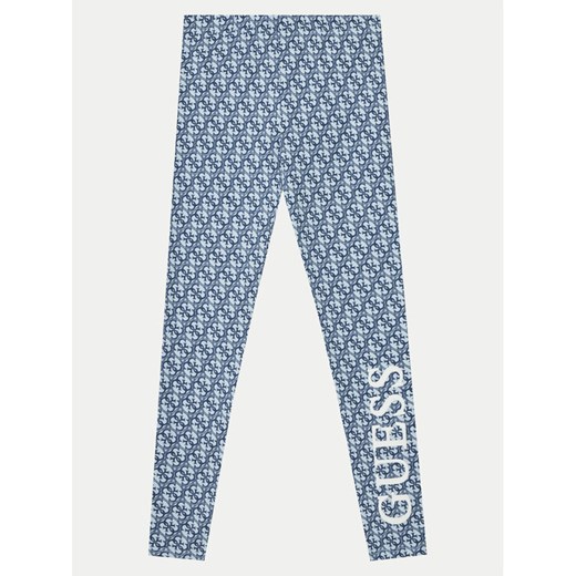 Guess Legginsy J5RB06 J1314 Niebieski Regular Fit ze sklepu MODIVO w kategorii Spodnie dziewczęce - zdjęcie 182715165
