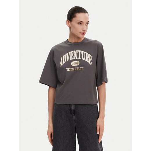 PINKO T-Shirt Niamey 104604 A2CS Szary Regular Fit ze sklepu MODIVO w kategorii Bluzki damskie - zdjęcie 182715188