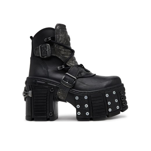 NEW ROCK Botki M-TM004-C3 Czarny ze sklepu MODIVO w kategorii Botki - zdjęcie 182715199