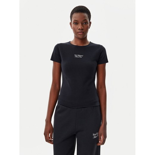 New Balance T-Shirt WT51958 Czarny Slim Fit ze sklepu MODIVO w kategorii Bluzki damskie - zdjęcie 182715215