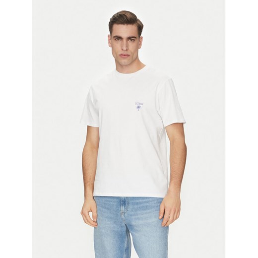 Guess T-Shirt F5GI09 KA260 Biały Regular Fit ze sklepu MODIVO w kategorii T-shirty męskie - zdjęcie 182715345