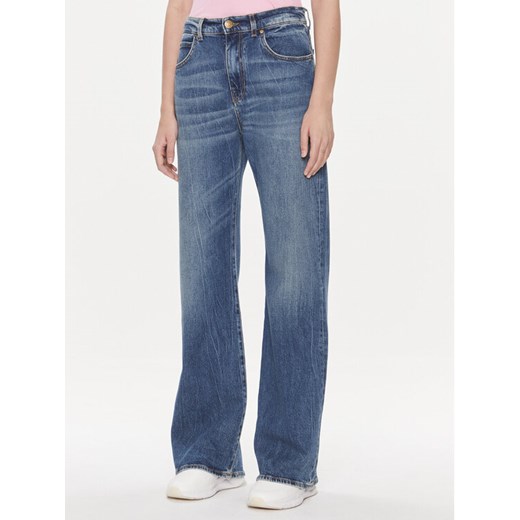 Pinko Jeansy Wanda 101733 A1LP Granatowy Wide Leg ze sklepu MODIVO w kategorii Jeansy damskie - zdjęcie 182715356