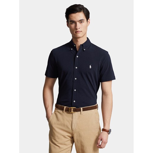 Polo Ralph Lauren Koszula 710798291001 Granatowy Slim Fit ze sklepu MODIVO w kategorii Koszule męskie - zdjęcie 182715377