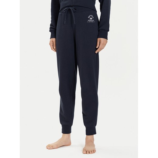 Emporio Armani Underwear Spodnie dresowe 164842 4R276 00135 Granatowy Relaxed Fit ze sklepu MODIVO w kategorii Spodnie damskie - zdjęcie 182715385