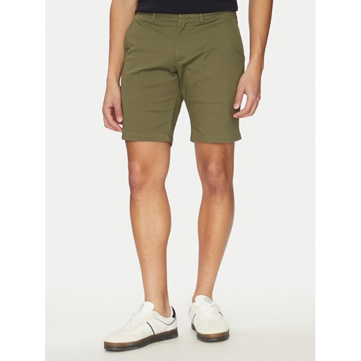 Tommy Hilfiger Szorty materiałowe Brooklyn MW0MW23563 Zielony Regular Fit ze sklepu MODIVO w kategorii Spodenki męskie - zdjęcie 182715426
