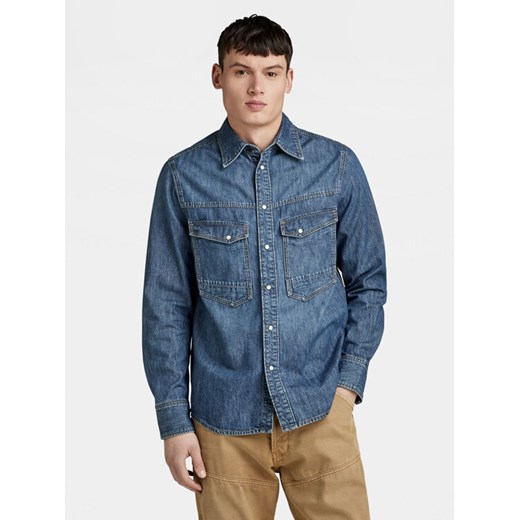 G-Star Raw Koszula jeansowa Dakota D23006-D539 Niebieski Regular Fit ze sklepu MODIVO w kategorii Koszule męskie - zdjęcie 182715528