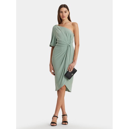 Lauren Ralph Lauren Sukienka koktajlowa 250939505001 Zielony Slim Fit ze sklepu MODIVO w kategorii Sukienki - zdjęcie 182715656
