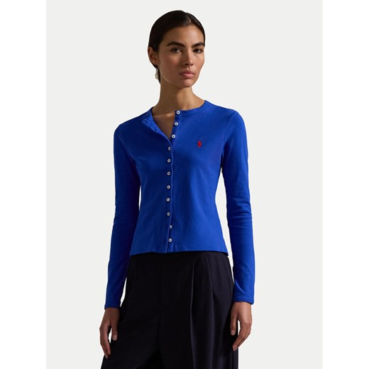Polo Ralph Lauren Kardigan 211941175007 Niebieski Slim Fit ze sklepu MODIVO w kategorii Swetry damskie - zdjęcie 182715707