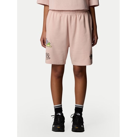 The North Face Szorty sportowe Unisex Mountain Cleanup NF0A8C2X Różowy Relaxed Fit ze sklepu MODIVO w kategorii Spodenki męskie - zdjęcie 182715709