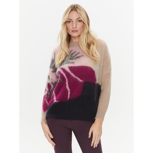Marella Sweter Gineceo 2333662137200 Beżowy Regular Fit ze sklepu MODIVO w kategorii Swetry damskie - zdjęcie 182715845