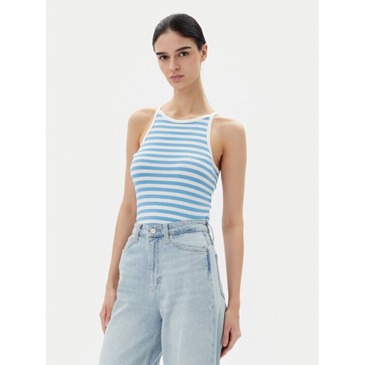 Pieces Top Jane 17155477 Niebieski Slim Fit ze sklepu MODIVO w kategorii Bluzki damskie - zdjęcie 182715848