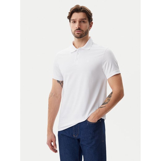 Calvin Klein Jeans Polo LV040HM281 Biały Regular Fit ze sklepu MODIVO w kategorii T-shirty męskie - zdjęcie 182715958