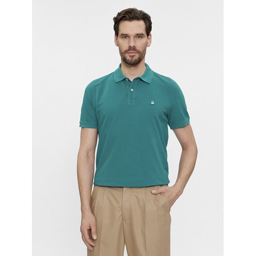 United Colors Of Benetton Polo 3089J3179 Zielony Regular Fit ze sklepu MODIVO w kategorii T-shirty męskie - zdjęcie 182716006