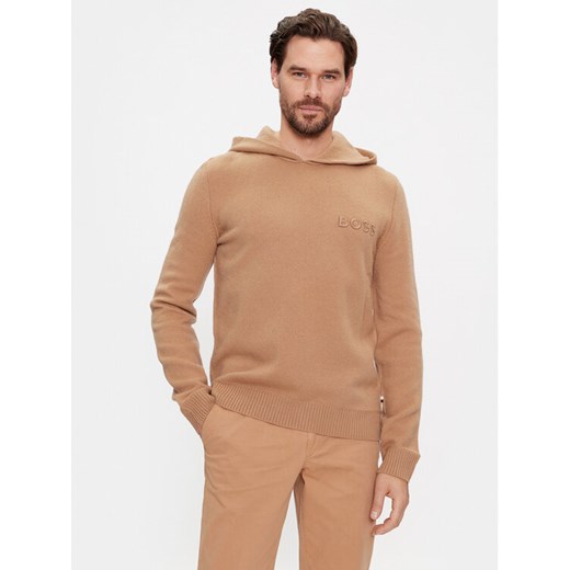 Boss Sweter Mistico 50500676 Beżowy Regular Fit ze sklepu MODIVO w kategorii Swetry męskie - zdjęcie 182716065