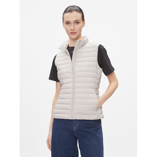 Calvin Klein Bezrękawnik Packable Super Lw Padded Vest K20K206325 Beżowy Slim Fit ze sklepu MODIVO w kategorii Kamizelki damskie - zdjęcie 182716168