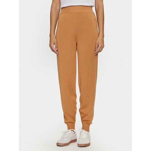 Armani Exchange Spodnie dzianinowe 6DYP1J YME3Z 1788 Pomarańczowy Regular Fit ze sklepu MODIVO w kategorii Spodnie damskie - zdjęcie 182716256