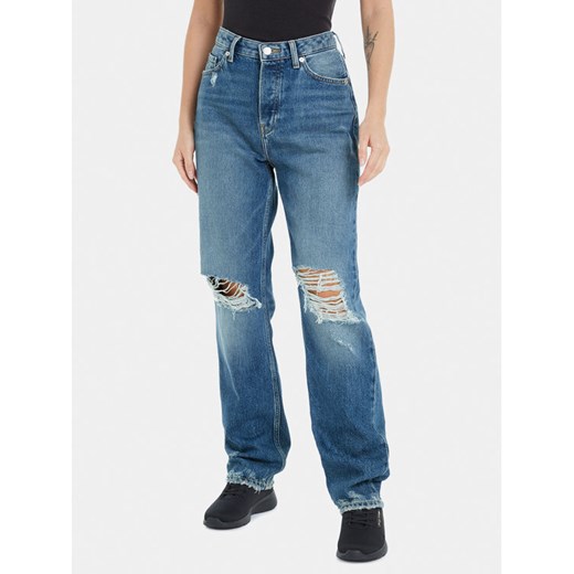Tommy Hilfiger Jeansy Classic WW0WW40041 Niebieski Straight Fit ze sklepu MODIVO w kategorii Jeansy damskie - zdjęcie 182716269