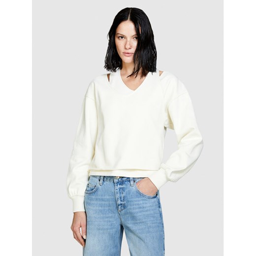 Sisley Bluza 3FPPL104P Écru Regular Fit ze sklepu MODIVO w kategorii Bluzy damskie - zdjęcie 182716387