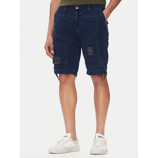 Aeronautica Militare Szorty jeansowe 251BE252CT3507 Granatowy Regular Fit ze sklepu MODIVO w kategorii Spodenki męskie - zdjęcie 182716477