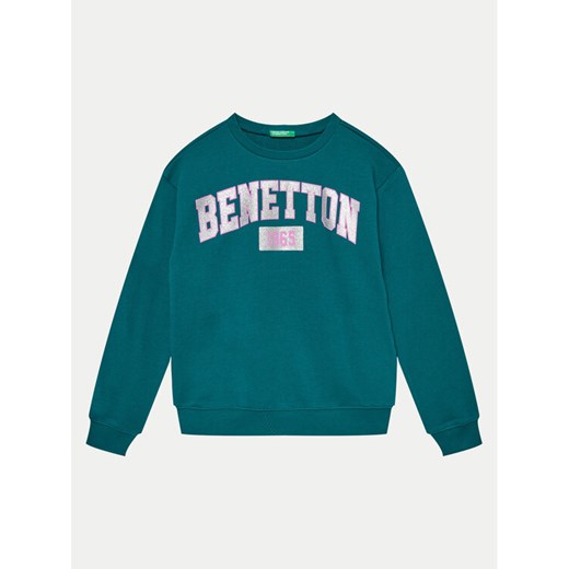 United Colors Of Benetton Bluza 3J68C10L8 Zielony Regular Fit ze sklepu MODIVO w kategorii Bluzy chłopięce - zdjęcie 182716506
