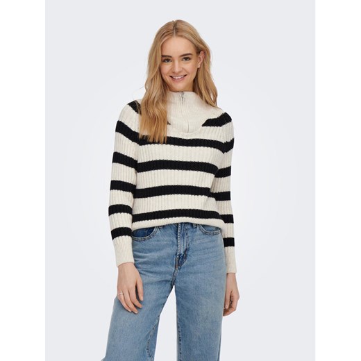 ONLY Sweter 15268818 Beżowy Regular Fit ze sklepu MODIVO w kategorii Swetry damskie - zdjęcie 182716526