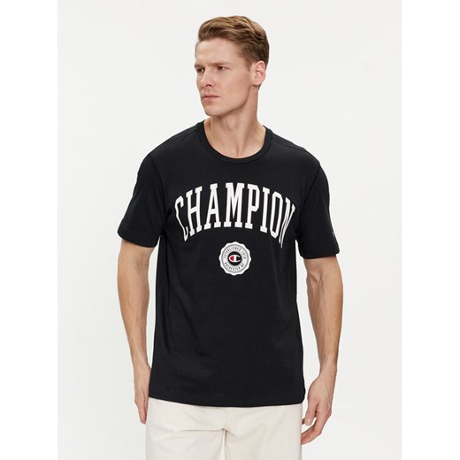 Champion T-Shirt 219852 Czarny Comfort Fit ze sklepu MODIVO w kategorii T-shirty męskie - zdjęcie 182716529