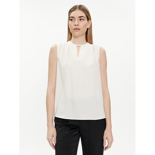 Calvin Klein Bluzka K20K207063 Écru Regular Fit ze sklepu MODIVO w kategorii Bluzki damskie - zdjęcie 182716567