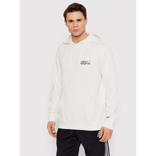 adidas Bluza Stoked Alie HC7108 Biały Regular Fit ze sklepu MODIVO w kategorii Bluzy męskie - zdjęcie 182716575