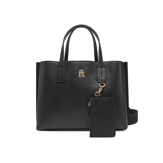 Tommy Hilfiger Torebka Th Distinct Mini Tote AW0AW17192 Czarny ze sklepu MODIVO w kategorii Torby Shopper bag - zdjęcie 182716667