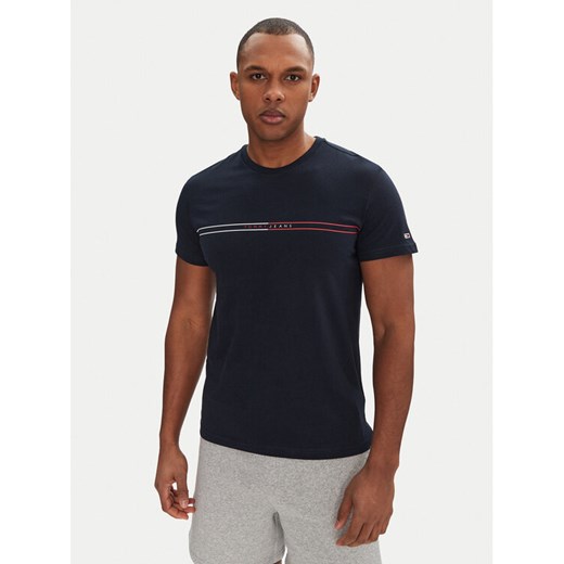 Tommy Jeans T-Shirt Entry Graphic DM0DM20779 Granatowy Slim Fit ze sklepu MODIVO w kategorii T-shirty męskie - zdjęcie 182716697