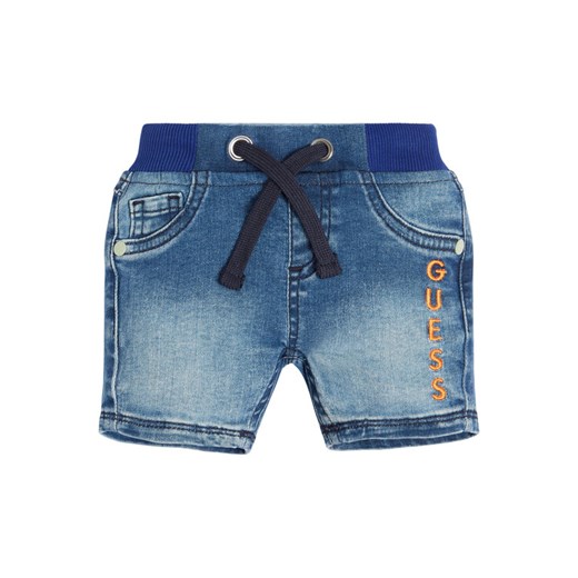 Guess Szorty jeansowe N3GD10 D4CA0 Niebieski Regular Fit ze sklepu MODIVO w kategorii Spodenki niemowlęce - zdjęcie 182716718