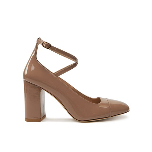 Stuart Weitzman Czółenka Eden Strap 85 SK086 Beżowy ze sklepu MODIVO w kategorii Czółenka - zdjęcie 182716737