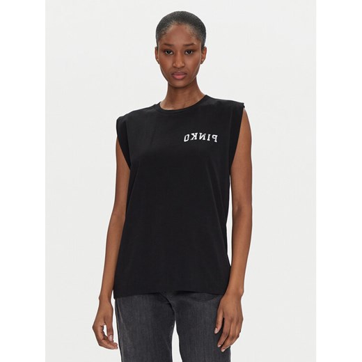 PINKO T-Shirt 104268 A2C0 Czarny Regular Fit ze sklepu MODIVO w kategorii Bluzki damskie - zdjęcie 182716745