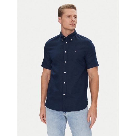 Tommy Hilfiger Koszula MW0MW40703 Granatowy Regular Fit ze sklepu MODIVO w kategorii Koszule męskie - zdjęcie 182716898