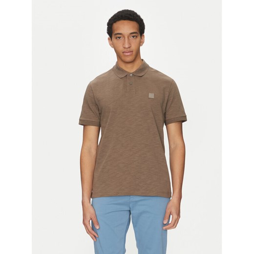 BOSS Polo 50536728 Beżowy Regular Fit ze sklepu MODIVO w kategorii T-shirty męskie - zdjęcie 182716957
