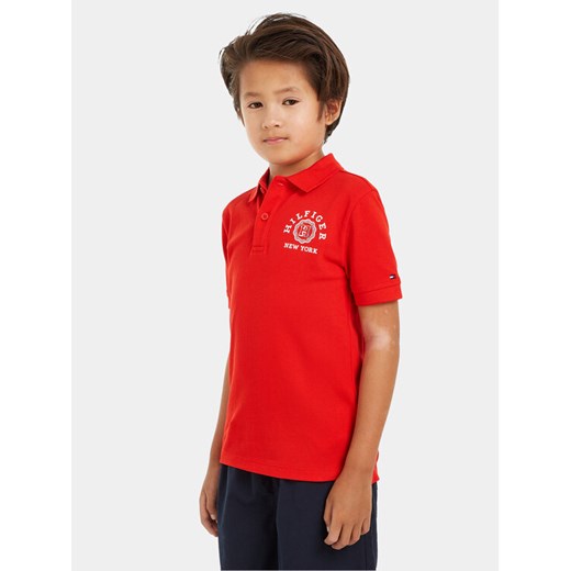 Tommy Hilfiger Polo Monotype KB0KB08801 Czerwony Regular Fit ze sklepu MODIVO w kategorii T-shirty chłopięce - zdjęcie 182716959