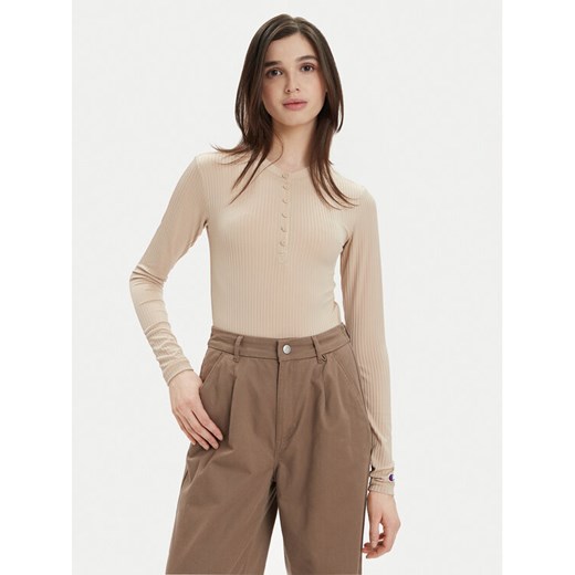 Champion Body 117350 Beżowy Skinny Fit ze sklepu MODIVO w kategorii Bluzki damskie - zdjęcie 182716968