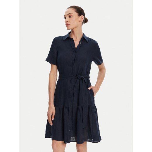 Gant Sukienka koszulowa 4503434 Granatowy Regular Fit ze sklepu MODIVO w kategorii Sukienki - zdjęcie 182716997