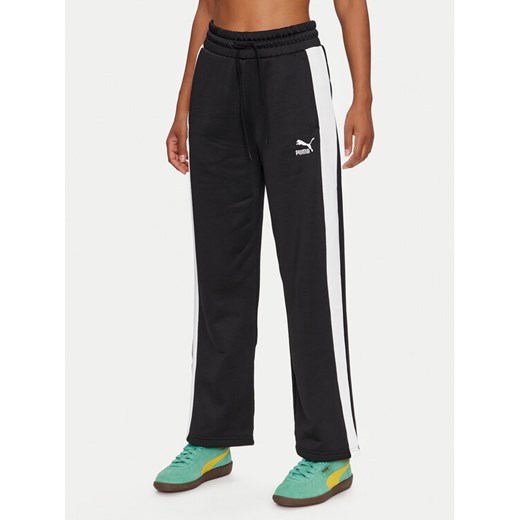 Puma Spodnie dresowe Iconic T7 627996 Czarny Straight Leg ze sklepu MODIVO w kategorii Spodnie damskie - zdjęcie 182717039