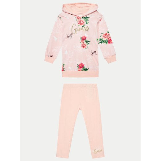 Guess Komplet bluzka i spodnie K4YG04 KA6R4 Kolorowy Regular Fit ze sklepu MODIVO w kategorii Komplety dziewczęce - zdjęcie 182717049