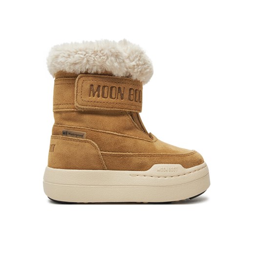 Moon Boot Śniegowce Junior Park Dtrap Boot Suede 80D3440040 Brązowy ze sklepu MODIVO w kategorii Buty zimowe dziecięce - zdjęcie 182717078