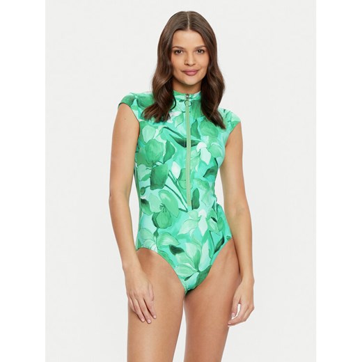 Seafolly Strój kąpielowy Secret Garden 60276-220 Zielony ze sklepu MODIVO w kategorii Stroje kąpielowe - zdjęcie 182717107