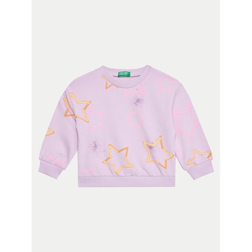 United Colors Of Benetton Bluza 39T6G10FR Fioletowy Relaxed Fit ze sklepu MODIVO w kategorii Bluzy dziewczęce - zdjęcie 182717127