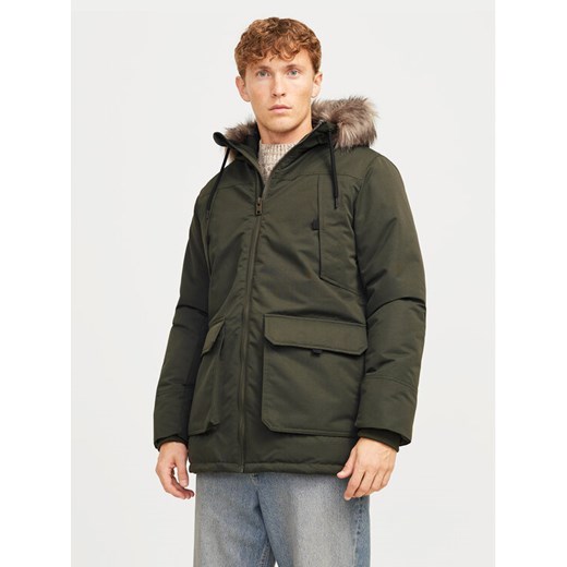 Jack&Jones Parka Construct 12258406 Zielony Regular Fit ze sklepu MODIVO w kategorii Parki męskie - zdjęcie 182717386