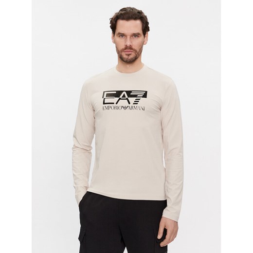 EA7 Emporio Armani Longsleeve 6RPT64 PJ03Z 1716 Écru Regular Fit ze sklepu MODIVO w kategorii T-shirty męskie - zdjęcie 182717389