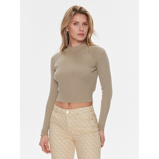 Guess Sweter Marie W4RR24 Z3C71 Beżowy Regular Fit ze sklepu MODIVO w kategorii Swetry damskie - zdjęcie 182717397