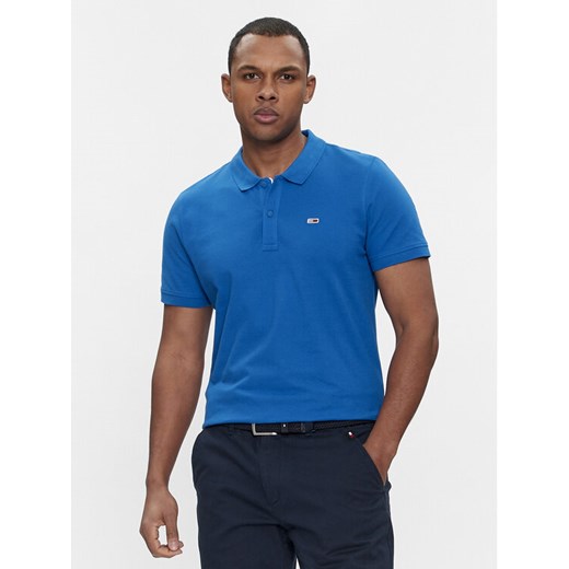 Tommy Jeans Polo DM0DM18312 Niebieski Slim Fit ze sklepu MODIVO w kategorii T-shirty męskie - zdjęcie 182717427